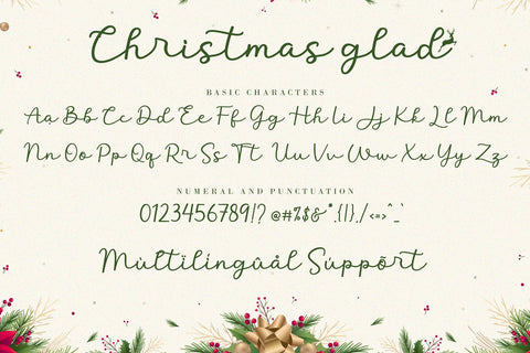 Christmas Glad Font AEN Creative Store 