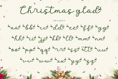 Christmas Glad Font AEN Creative Store 