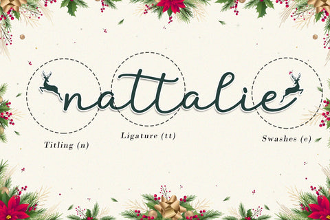 Christmas Glad Font AEN Creative Store 