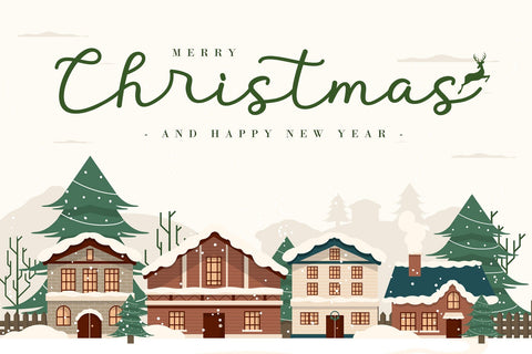 Christmas Glad Font AEN Creative Store 