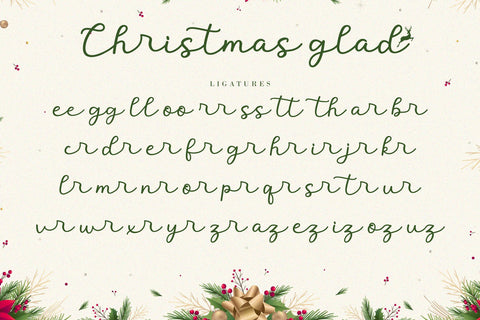 Christmas Glad Font AEN Creative Store 