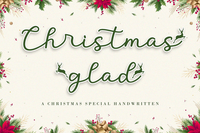Christmas Glad Font AEN Creative Store 