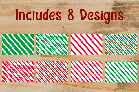 Christmas Glass Wrap Bundle | Candy Cane Glass Wrap Bundle Sublimation Angel Lynne Designs 
