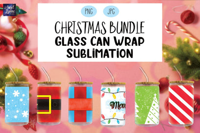 Christmas Glass Wrap Bundle | Christmas Sublimation Bundle Sublimation Angel Lynne Designs 