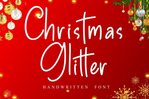 Christmas Glitter Font Mozarella 