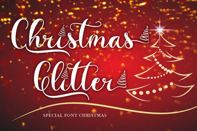 Christmas Glitter Font Prasetya Letter 