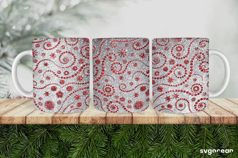 Christmas Glitter Mug Sublimation | PNG Bundle | Mug Wrap Sublimation SvgOcean 