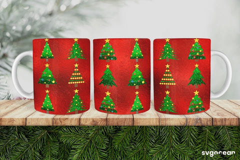 Christmas Glitter Mug Sublimation | PNG Bundle | Mug Wrap Sublimation SvgOcean 