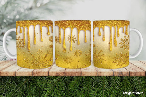 Christmas Glitter Mug Sublimation | Winter | Mug Wrap Sublimation SvgOcean 