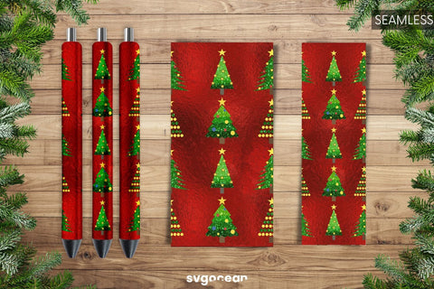Christmas Glitter Pen Wraps Bundle | PNG | Sublimation Sublimation SvgOcean 