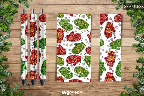 Christmas Glitter Pen Wraps Bundle | PNG | Sublimation Sublimation SvgOcean 