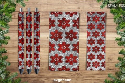 Christmas Glitter Pen Wraps Bundle | PNG | Sublimation Sublimation SvgOcean 