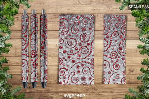 Christmas Glitter Pen Wraps Bundle | PNG | Sublimation Sublimation SvgOcean 