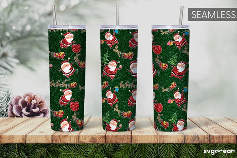 Christmas Glitter Tumbler Sublimation | PNG Bundle | Tumbler 20oz Sublimation SvgOcean 