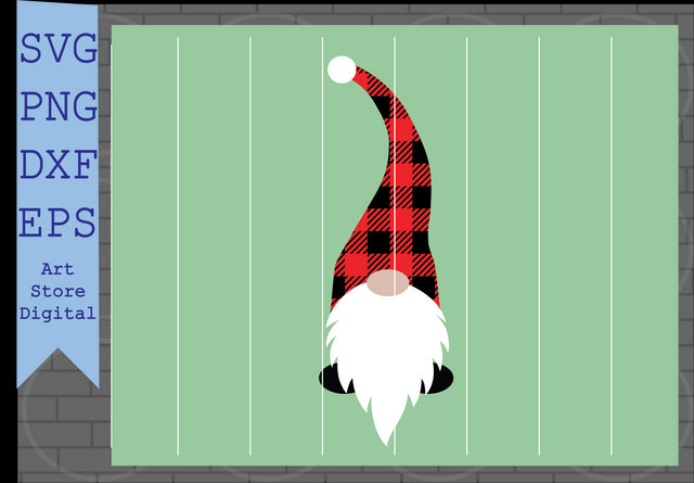Christmas Gnome (18) Svg, Xmas Gnome Svg, Christmas Svg, Cute Gnomies Svg, Buffalo Plaid Svg, Png, Dxf, Eps Cut Files SVG Artstoredigital 
