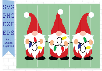 Christmas Gnome (8) Svg, Xmas Gnome Svg, Christmas Svg, Cute Gnomies Svg, Buffalo Plaid Svg, Png, Dxf, Eps Cut Files SVG Artstoredigital 