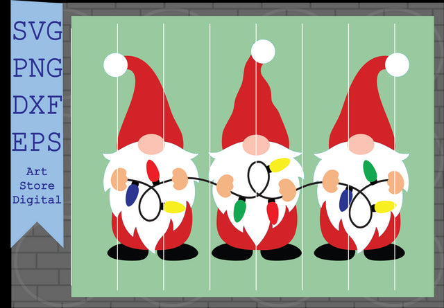 Christmas Gnome (8) Svg, Xmas Gnome Svg, Christmas Svg, Cute Gnomies Svg, Buffalo Plaid Svg, Png, Dxf, Eps Cut Files SVG Artstoredigital 