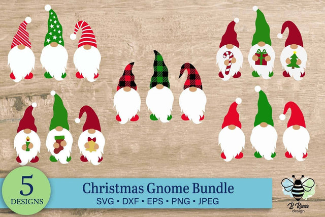 Christmas Gnome Bundle | Gnome SVG | Holiday Gnomes SVG B Renee Design 