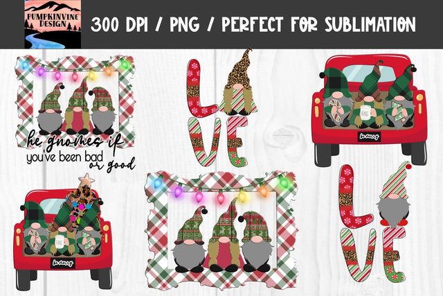 Christmas Gnome Bundle - Perfect for Sublimation! Sublimation You Make It Personal 