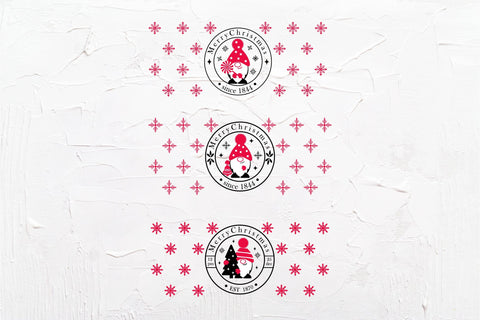 Christmas Gnome Can Glass Wrap SVG. Gnome 16 OZ Can Glass SVG Olga Terlyanskaya 