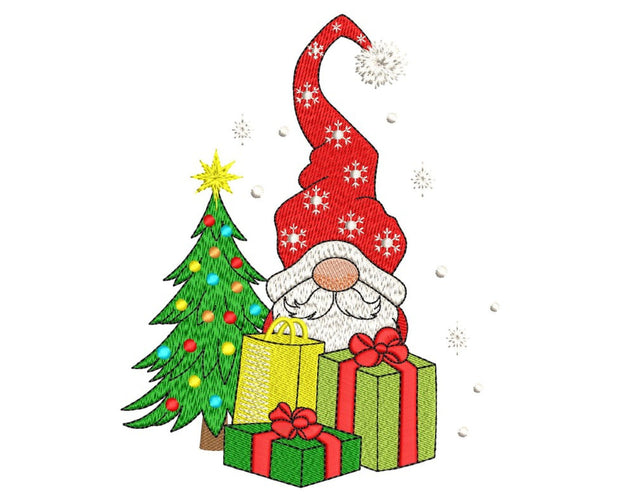 Christmas Gnome Embroidery Design, 3 sizes, Instant Download Embroidery/Applique DESIGNS Nino Nadaraia 