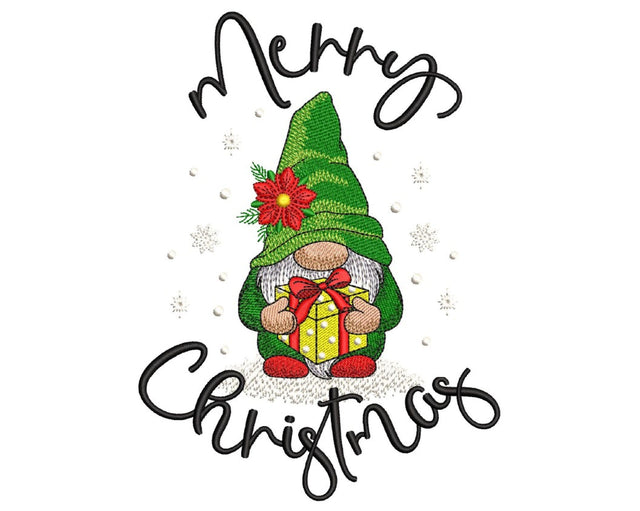 Christmas gnome embroidery design, 3 sizes, Instant download Embroidery/Applique DESIGNS Nino Nadaraia 