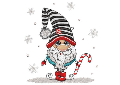 Christmas Gnome Embroidery Design, 3 sizes, Instant Download Embroidery/Applique DESIGNS Nino Nadaraia 