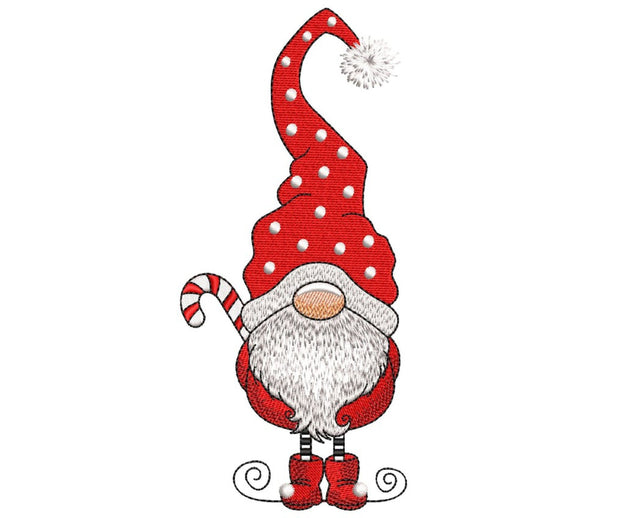 Christmas Gnome Embroidery Design, 4 sizes, Instant Download Embroidery/Applique DESIGNS Nino Nadaraia 