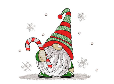 Christmas Gnome Embroidery Design, 4 sizes, Instant Download Embroidery/Applique DESIGNS Nino Nadaraia 