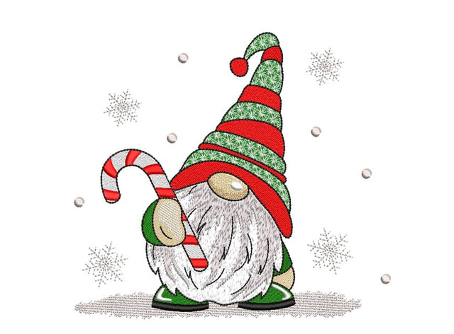 Christmas Gnome Embroidery Design, 4 sizes, Instant Download Embroidery/Applique DESIGNS Nino Nadaraia 