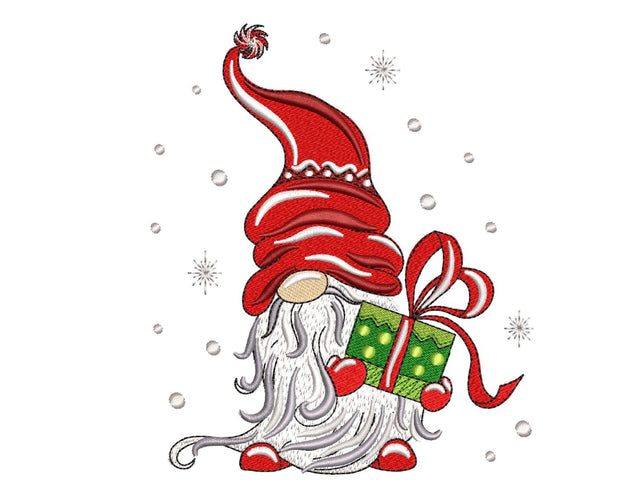 Christmas Gnome Embroidery Design, 4 sizes, Instant Download Embroidery/Applique DESIGNS Nino Nadaraia 