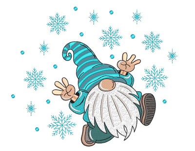 Christmas Gnome Embroidery Design, 4 sizes, Instant Download Embroidery/Applique DESIGNS Nino Nadaraia 