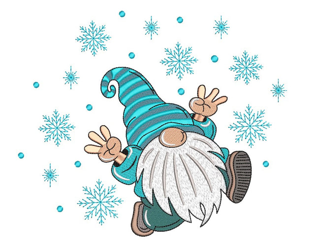 Christmas Gnome Embroidery Design, 4 sizes, Instant Download Embroidery/Applique DESIGNS Nino Nadaraia 