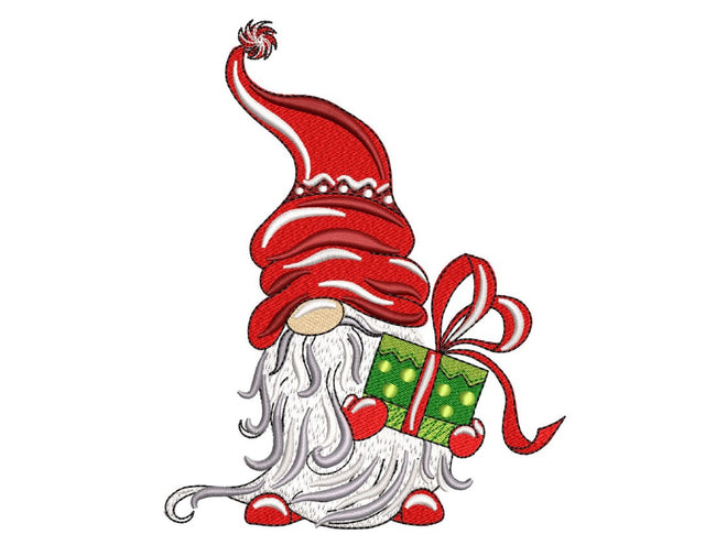 Christmas Gnome Embroidery Design, 4 sizes, Instant Download Embroidery/Applique DESIGNS Nino Nadaraia 