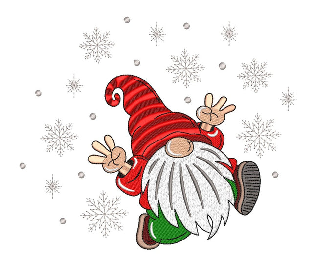 Christmas Gnome Embroidery Design, 4 sizes, Instant Download Embroidery/Applique DESIGNS Nino Nadaraia 