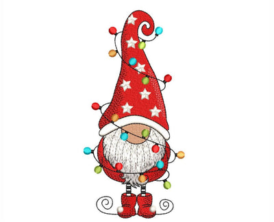 Christmas Gnome Embroidery Design, 4 sizes, Instant Download Embroidery/Applique DESIGNS Nino Nadaraia 