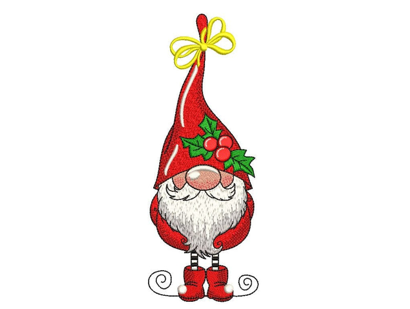 Christmas Gnome Embroidery Design, 5 sizes, Instant Download Embroidery/Applique DESIGNS Nino Nadaraia 