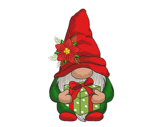 Christmas Gnome Embroidery Design, 5 sizes, Instant Download Embroidery/Applique DESIGNS Nino Nadaraia 