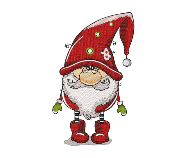 Christmas Gnome Embroidery Design, 6 sizes, Instant Download Embroidery/Applique DESIGNS Nino Nadaraia 