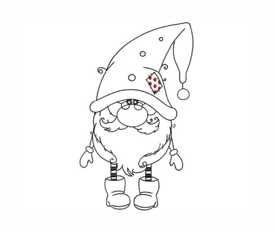 Christmas Gnome Embroidery Design, 6 sizes, Instant Download Embroidery/Applique DESIGNS Nino Nadaraia 