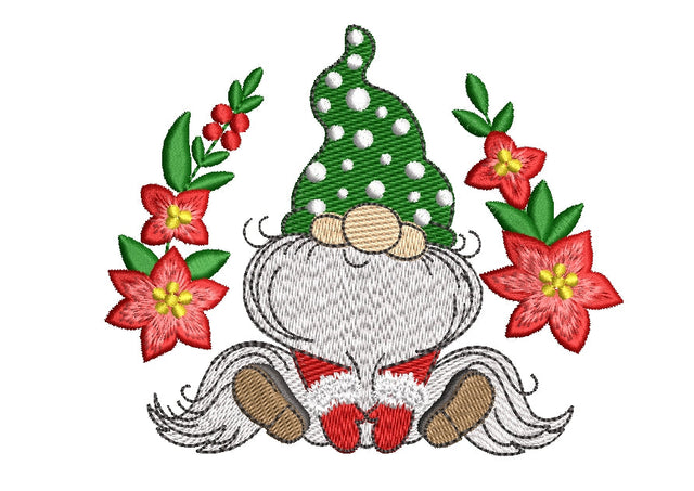 Christmas Gnome Embroidery Design ,Holiday Embroidery Designs, 3 sizes, Instant Download Embroidery/Applique DESIGNS ArtEMByNatalia 