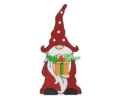 Christmas Gnome Embroidery Design, Holiday Embroidery Designs, 4 sizes, Instant Download Embroidery/Applique DESIGNS ArtEMByNatalia 