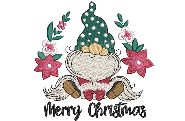 Christmas Gnome Embroidery Design ,Holiday Embroidery Designs, 5 sizes, Instant Download Embroidery/Applique DESIGNS ArtEMByNatalia 