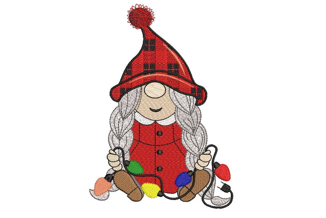 Christmas Gnome Embroidery Design ,Holiday Embroidery Designs, 5 sizes, Instant Download Embroidery/Applique DESIGNS ArtEMByNatalia 