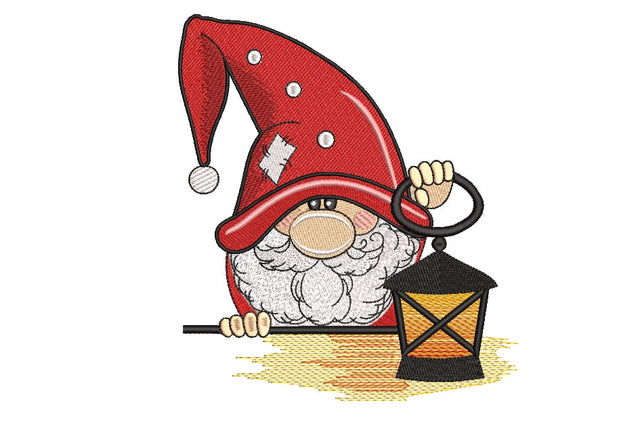 Christmas Gnome Embroidery Design ,Holiday Embroidery Designs, 5 sizes, Instant Download Embroidery/Applique DESIGNS ArtEMByNatalia 