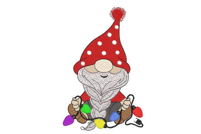Christmas Gnome Embroidery Design, Holiday Embroidery Designs, 5 sizes, Instant Download Embroidery/Applique DESIGNS ArtEMByNatalia 