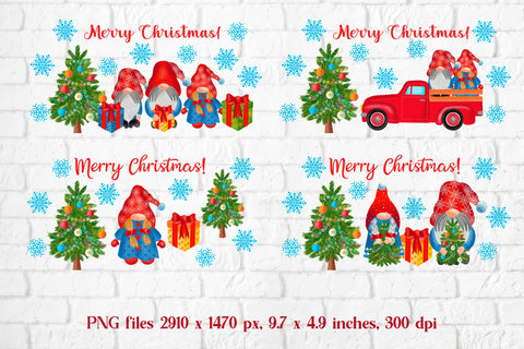 Christmas gnome libbey can glass | Can glass bundle Sublimation Svetana Studio 