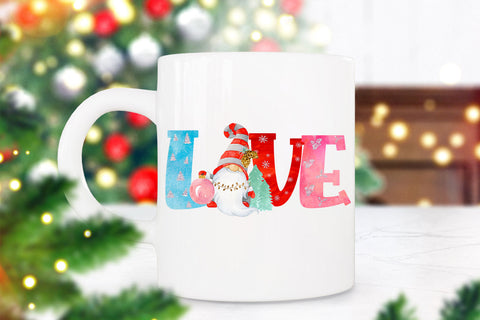 Christmas Gnome Love Sublimation I Holiday Sublimation Ideas Sublimation Happy Printables Club 