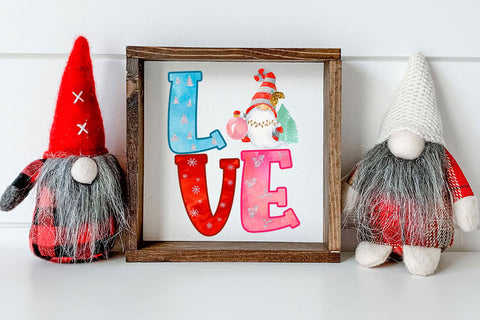 Christmas Gnome Love Sublimation I Holiday Sublimation Ideas Sublimation Happy Printables Club 