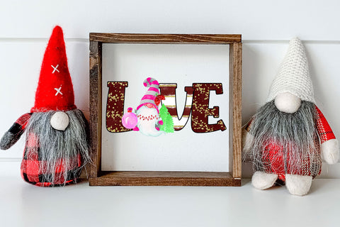 Christmas Gnome Love Sublimation I Holiday Sublimation Ideas Sublimation Happy Printables Club 
